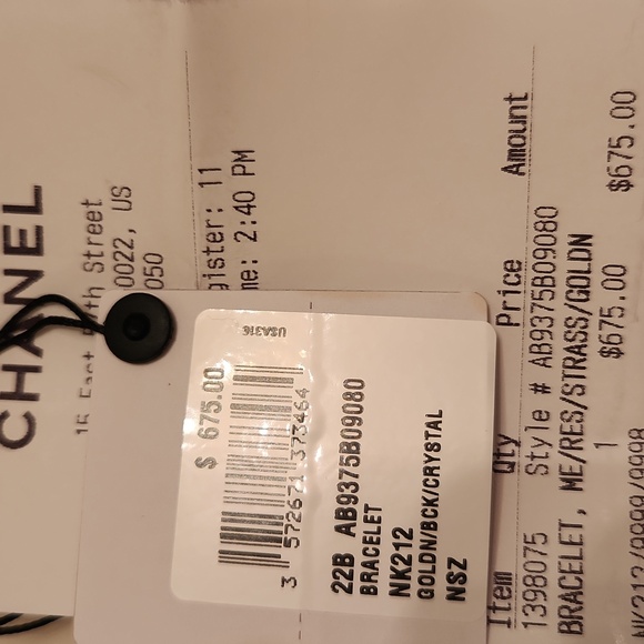 CHANEL Black Resin and Champagne Gold Chain Bracelet - Picture 4 of 7